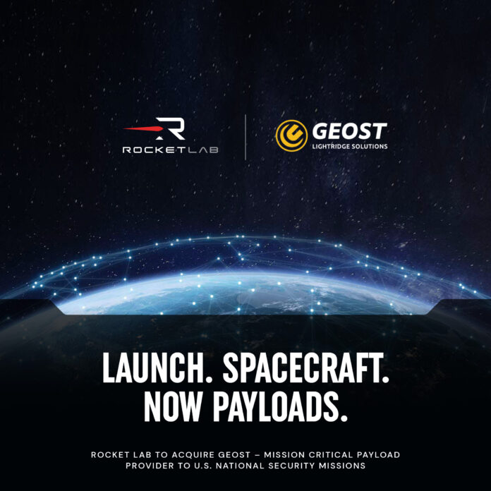 Rocket Lab Electron rocket launching payload into orbit